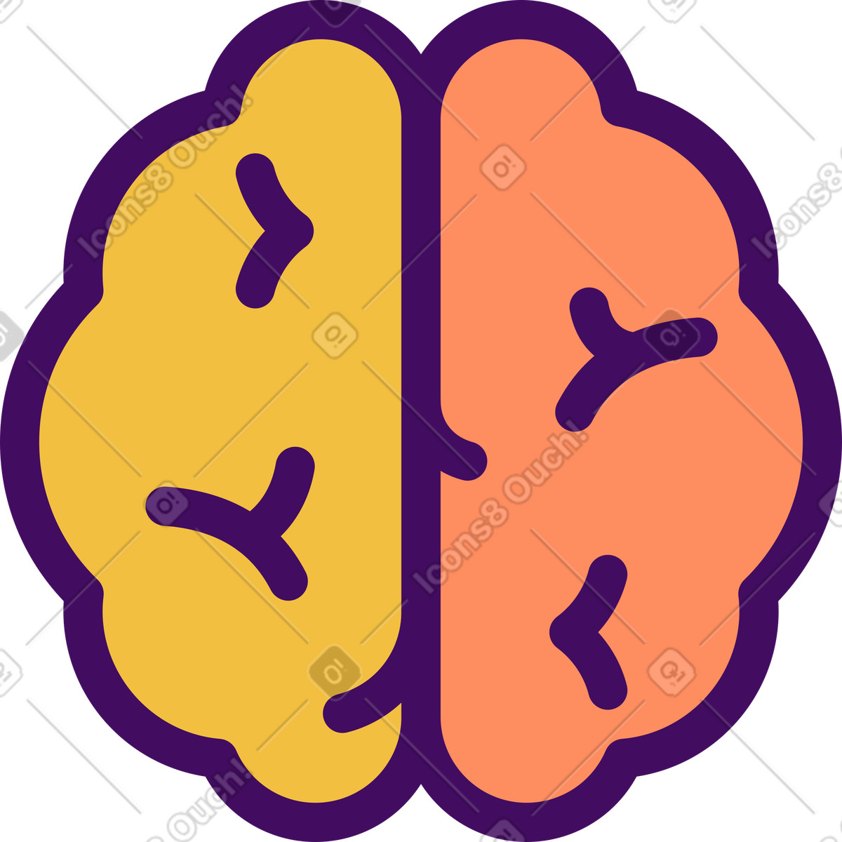 Ilustração de Cérebro em no estilo Simplistic para baixar em PNG, SVG