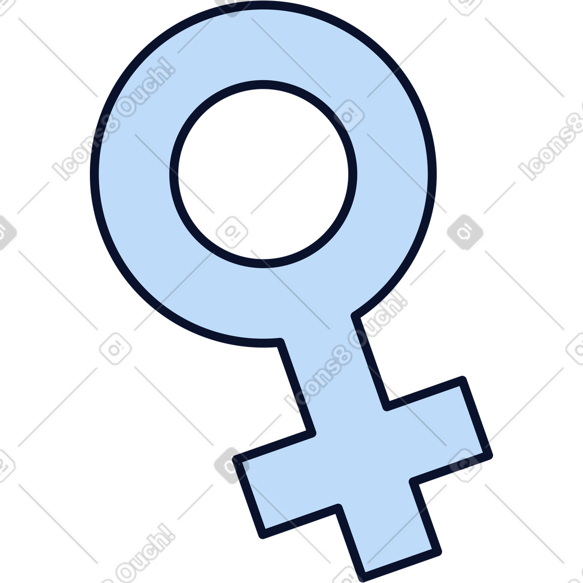 Ilustración Signo femenino en estilo Flexy a descargar en PNG y SVG