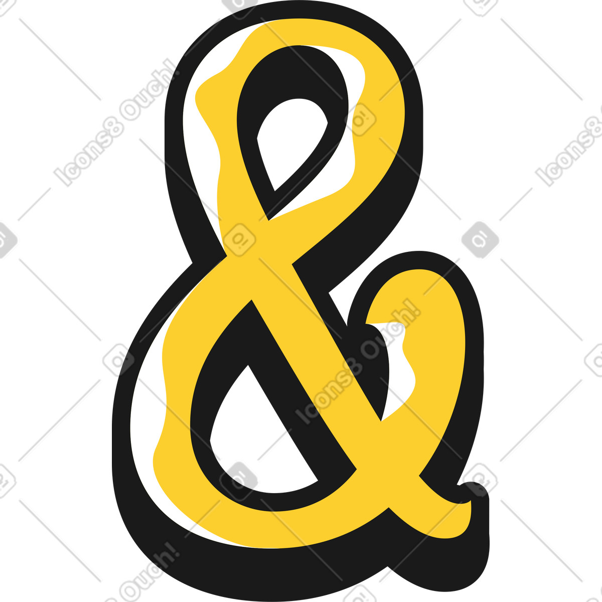 Ilustración Signo de letras en estilo Taxi a descargar en PNG y SVG