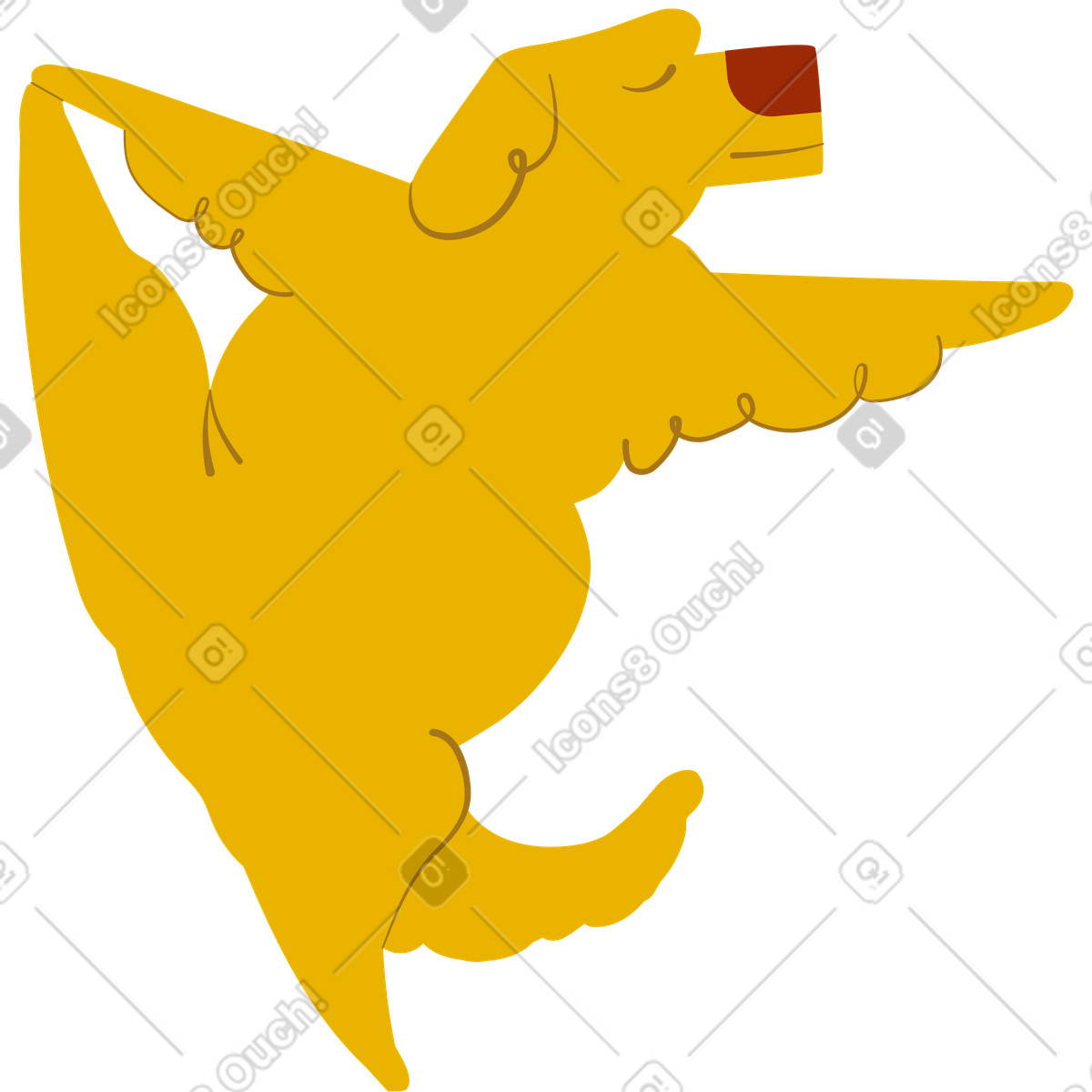 Happy Labrador dog illustration clipart in PNG SVG and GIF formats