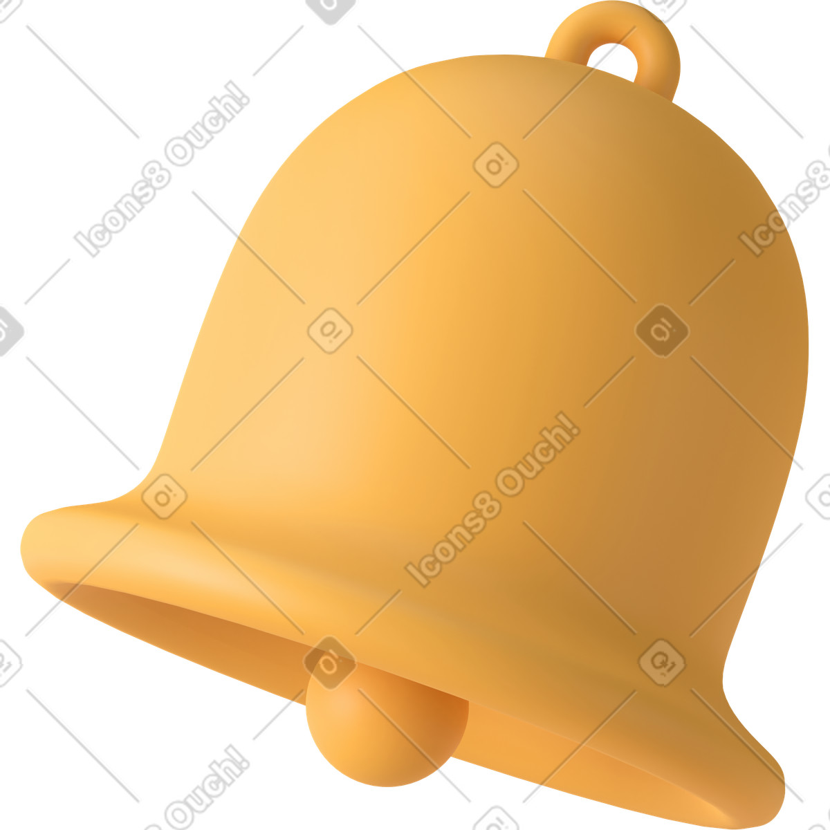 Ilustração de Golden bell em no estilo 3D Casual life para baixar em PNG, SVG