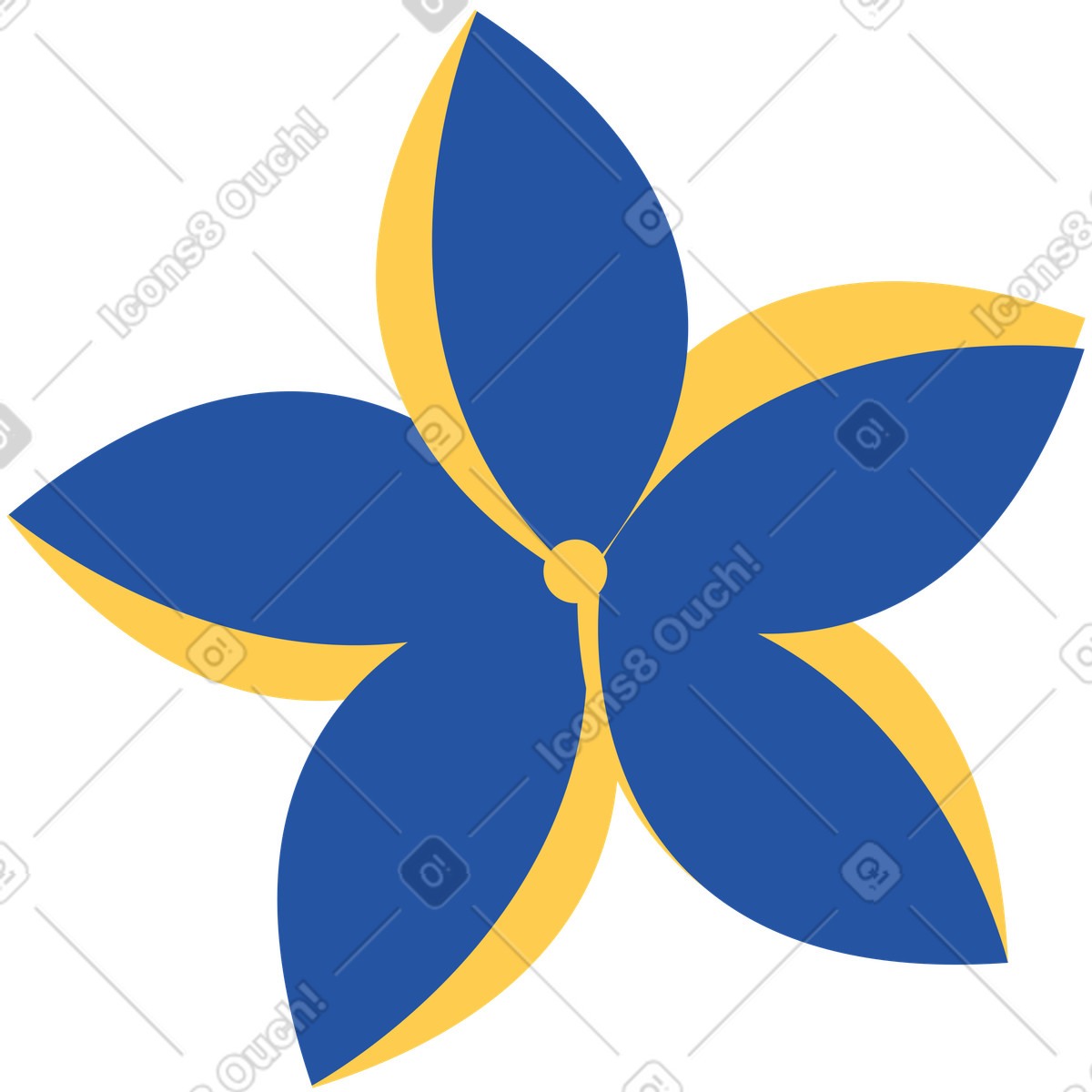 Ilustração de Flor em no estilo Spot para baixar em PNG, SVG