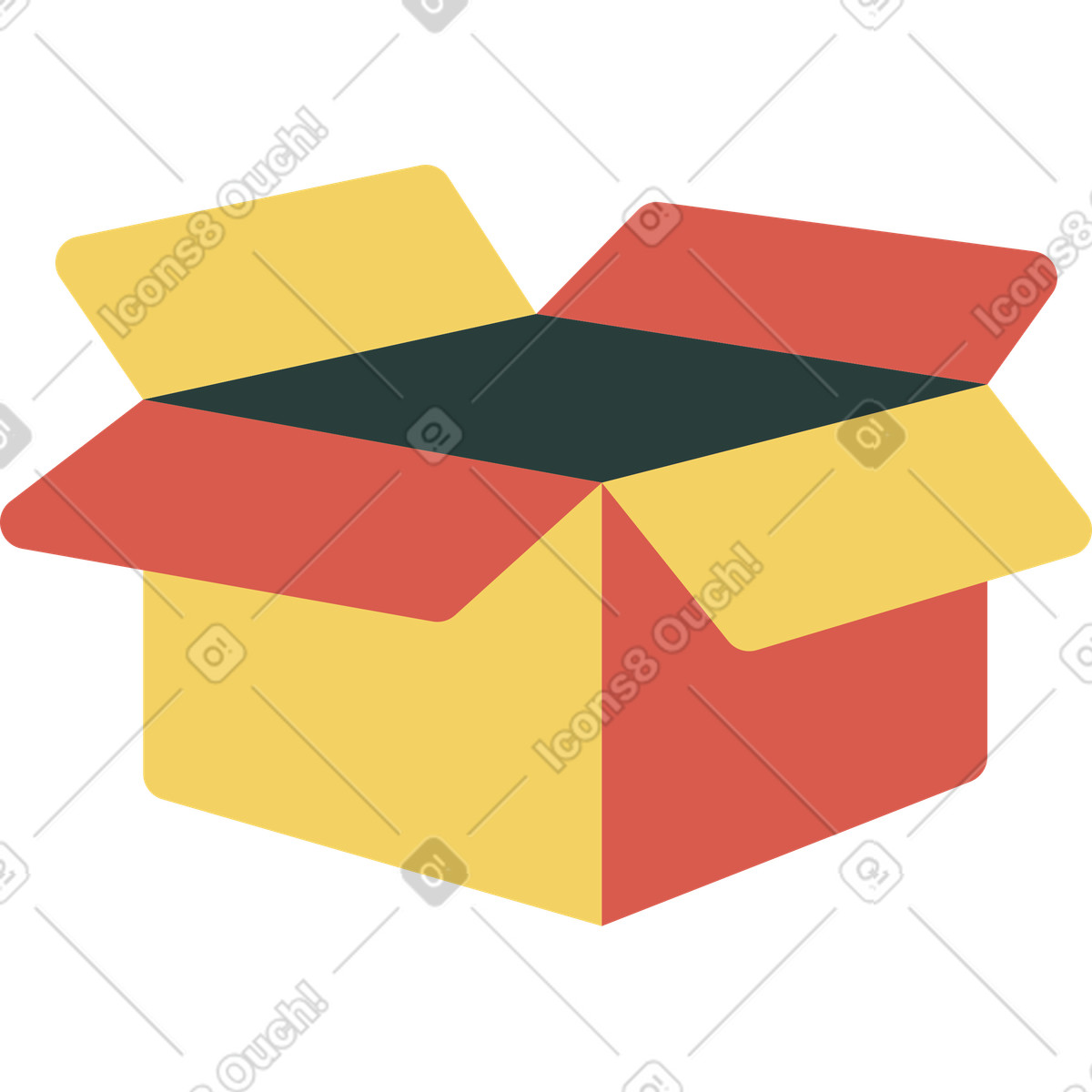 Illustration Boîte dans le style Macaroni à télécharger aux formats PNG, SVG