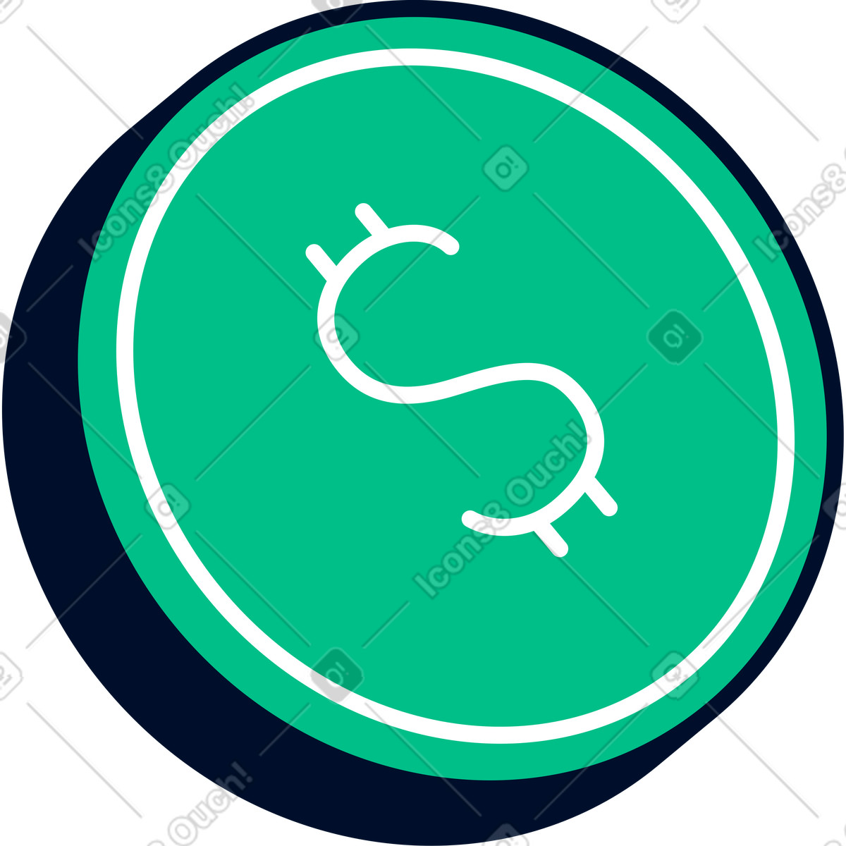 Ilustración Dólar en estilo Teal a descargar en PNG y SVG