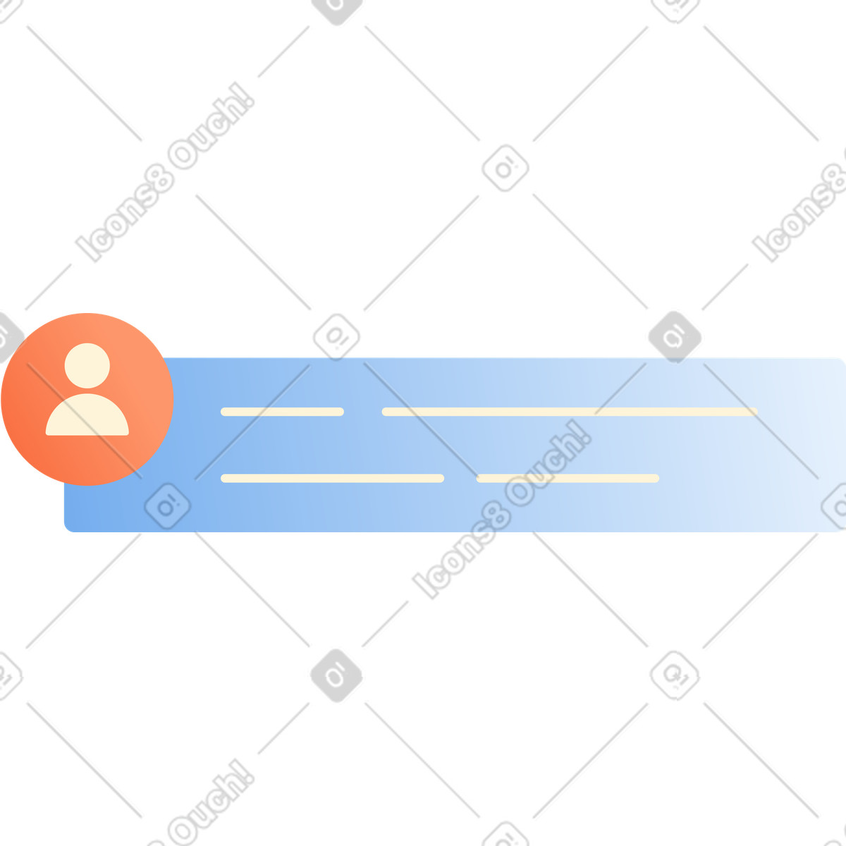 Ilustración Ventana con un mensaje en estilo Silky a descargar en PNG y SVG
