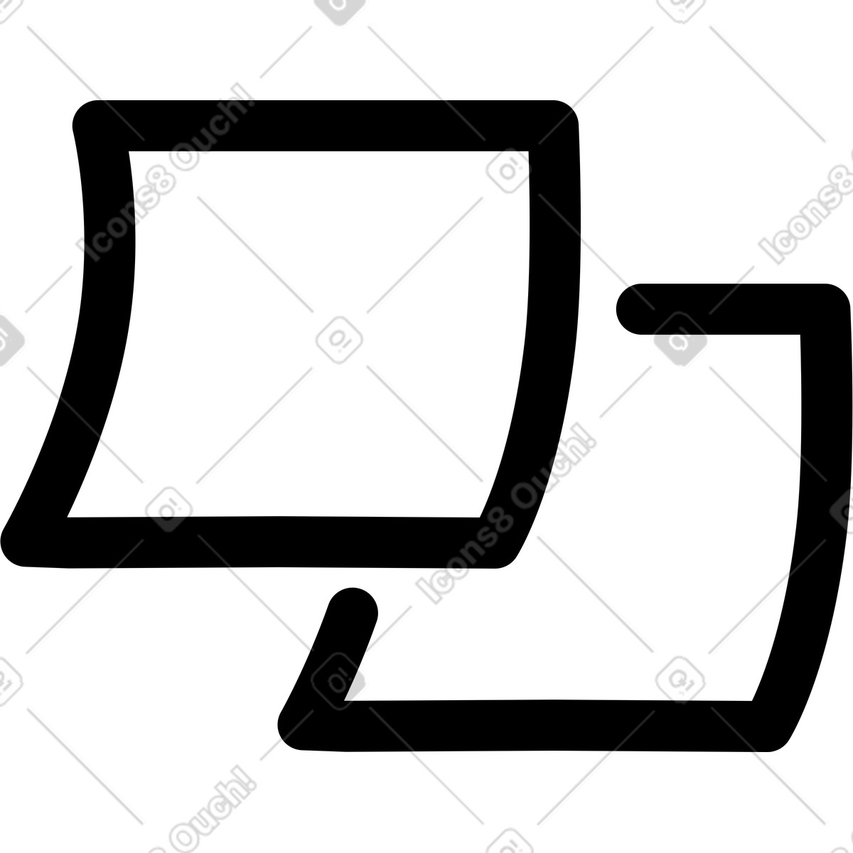 Ilustração de Minimal white sticker note shape for labeling em no estilo Notion Line Art para baixar em PNG, SVG