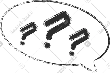 Bulle avec des points d'interrogation PNG, SVG