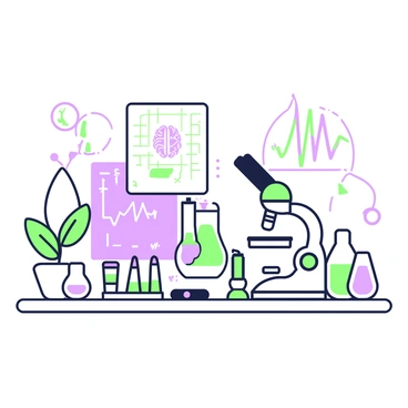 A collection of tools and instruments used by neuroscientists on a lab bench