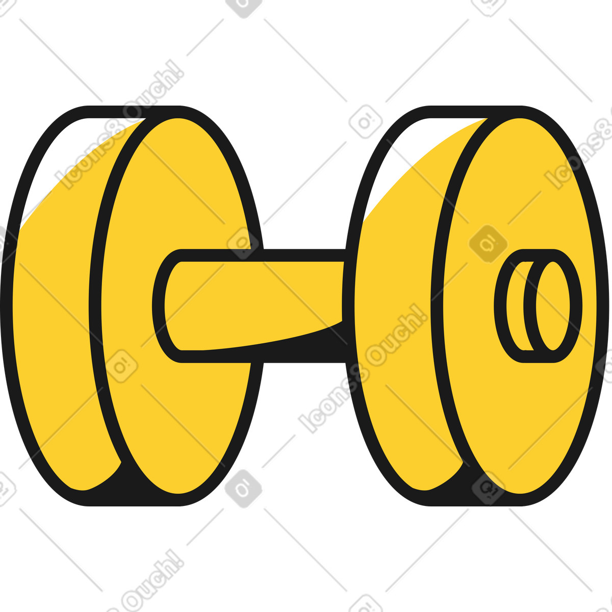 下载 Taxi 风格的 哑铃 插画，支持 PNG、SVG 格式