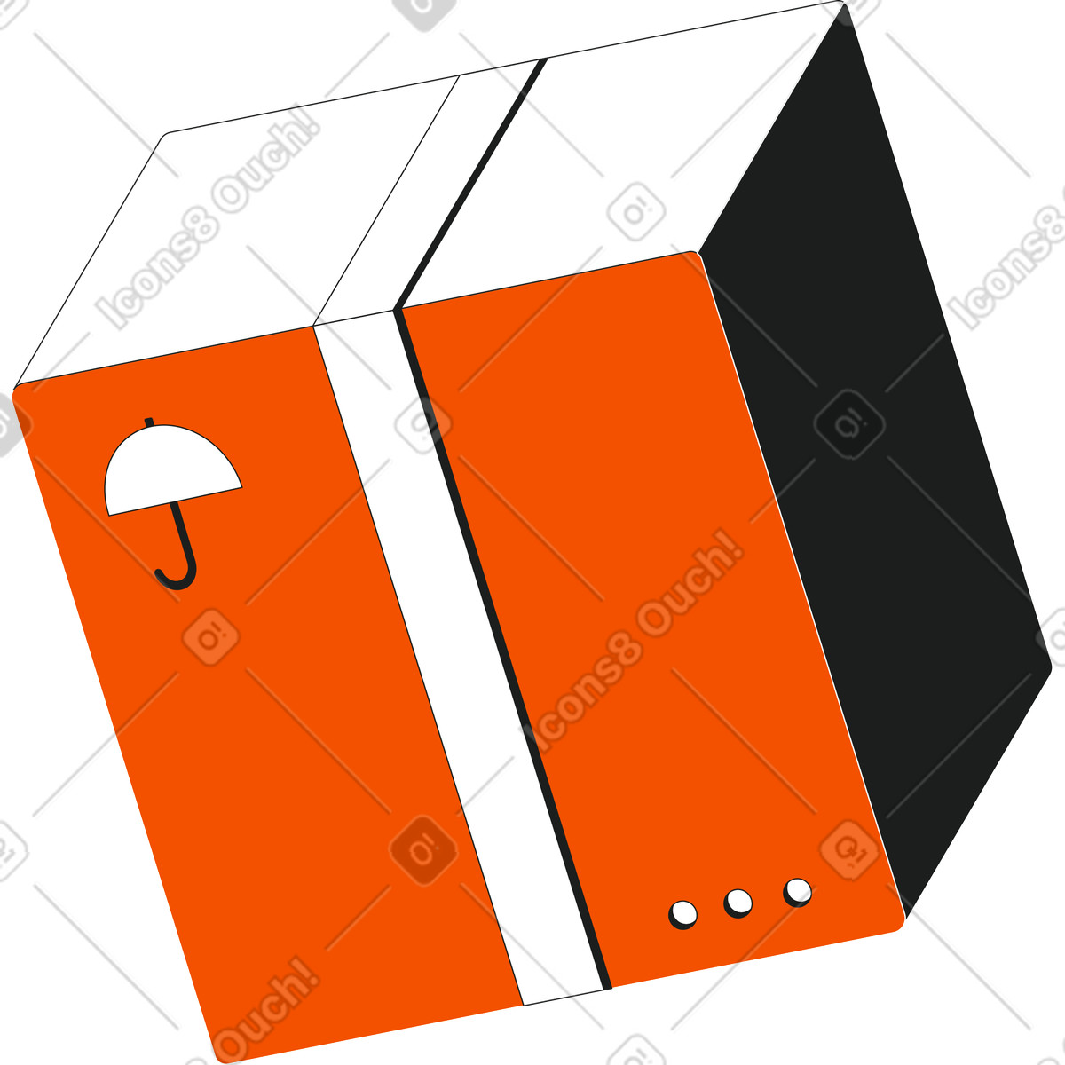Box illustration in Strict style download in PNG, SVG