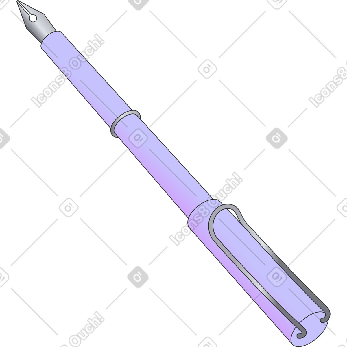 Ilustración Pluma fuente en estilo Kit a descargar en PNG y SVG