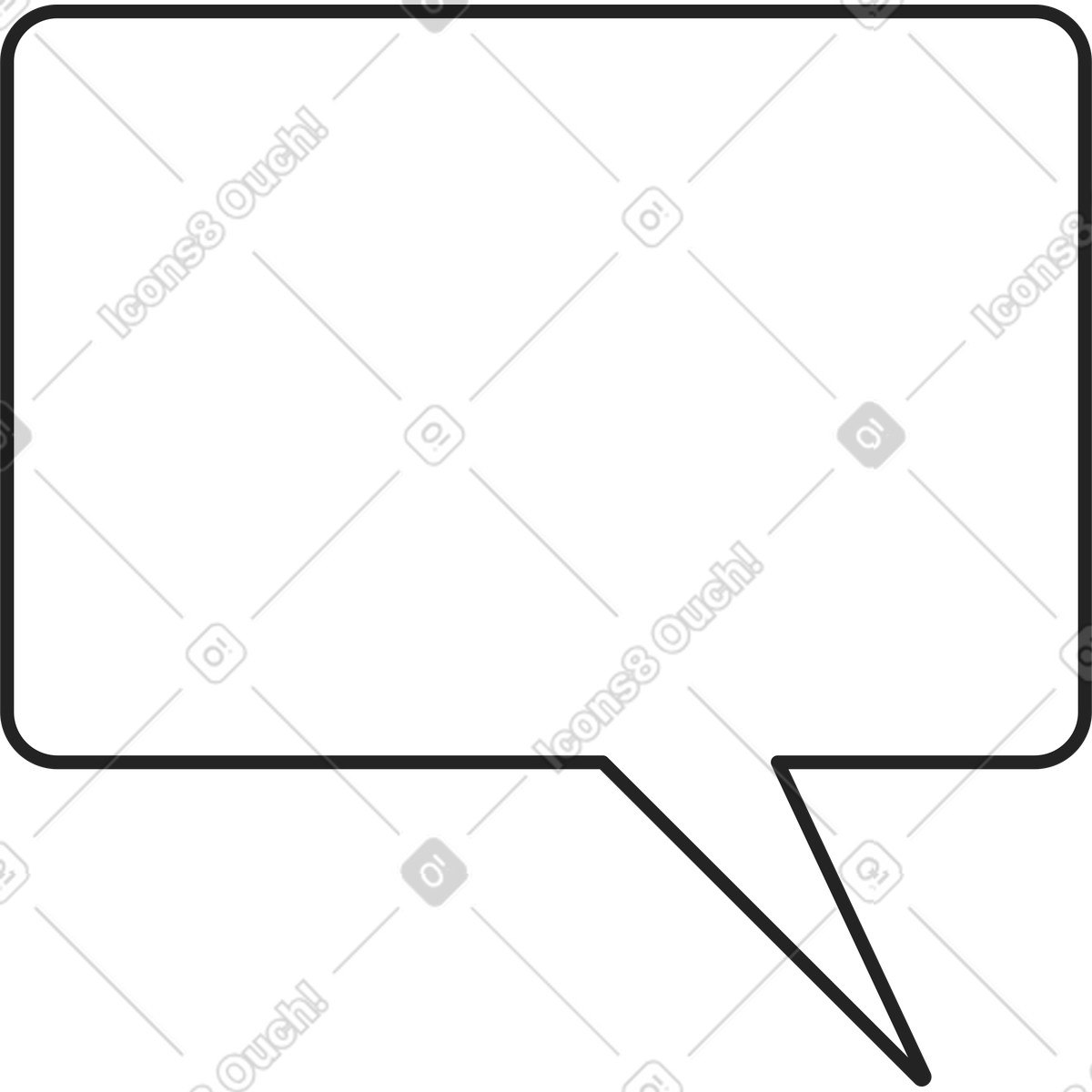 Bubble speech illustration in Sammy Line style download in PNG, SVG