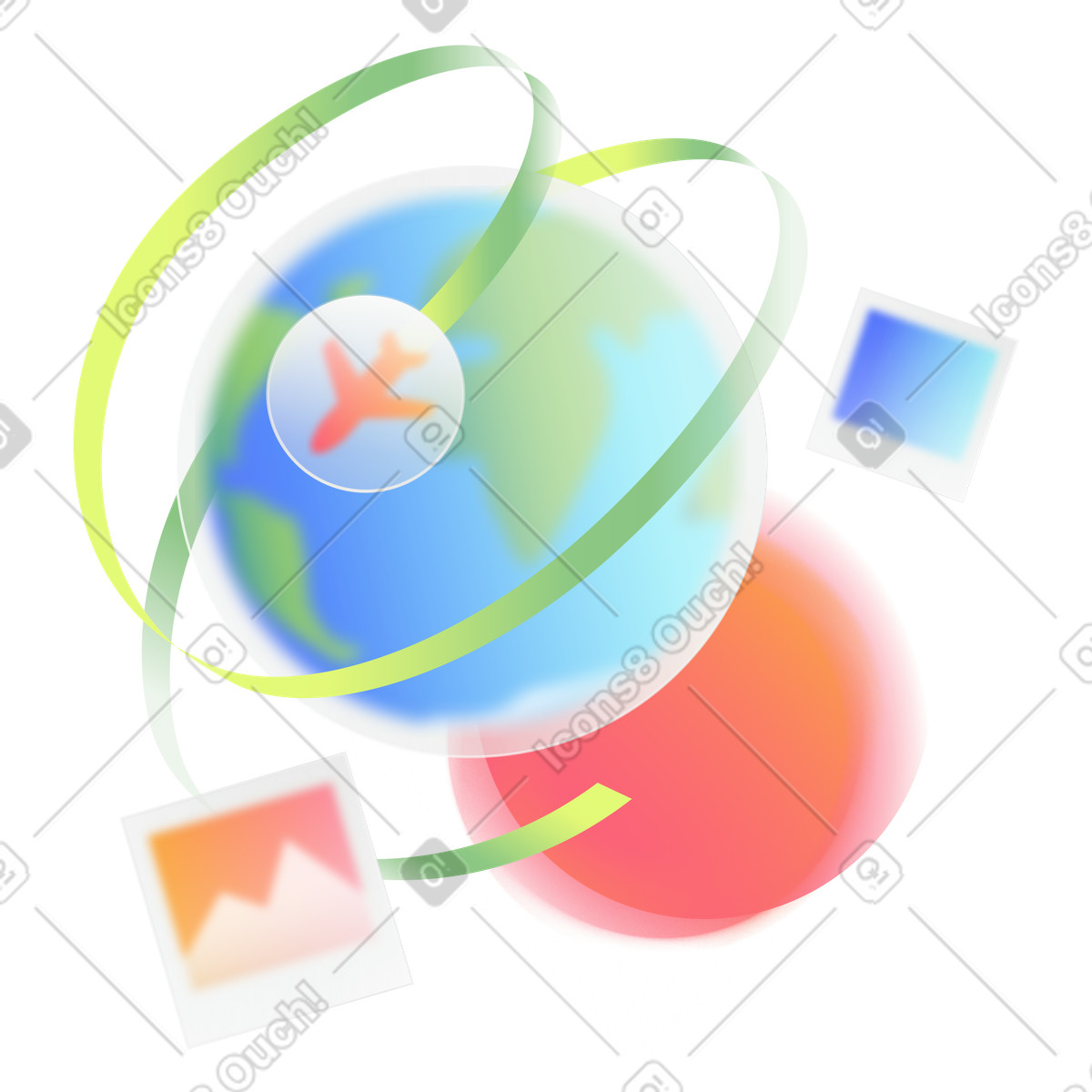 Morphis スタイルの 世界中を旅する のイラストをPNG、SVG形式でダウンロード