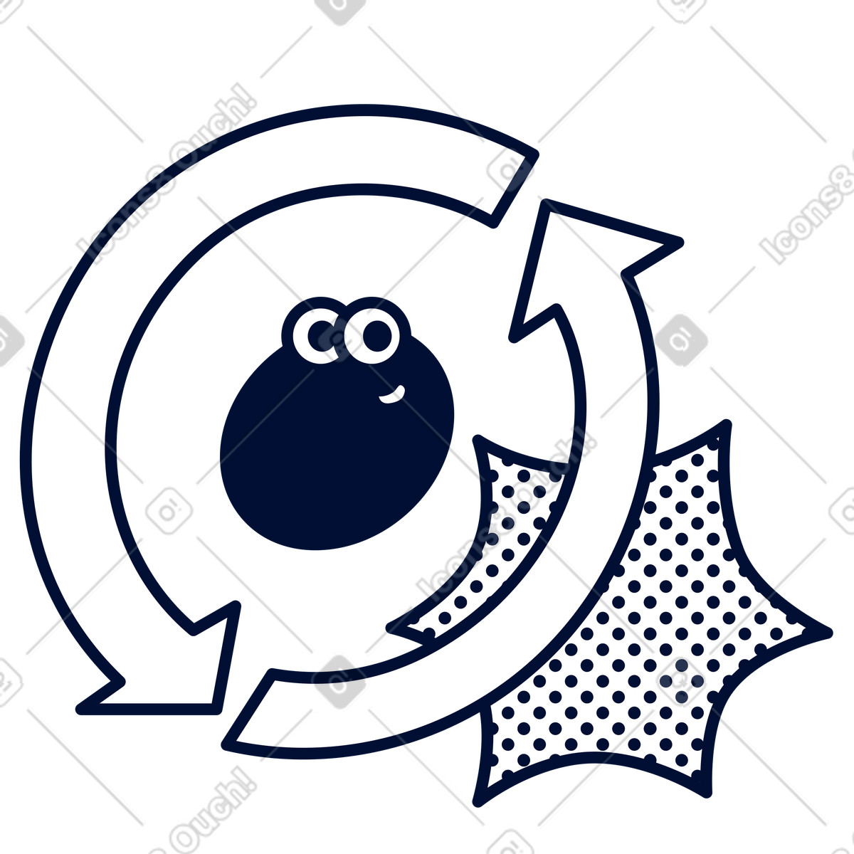 Continuous improvement cycle, Consistency and habit building, Repeated progress process illustration in Blink style download in PNG, SVG