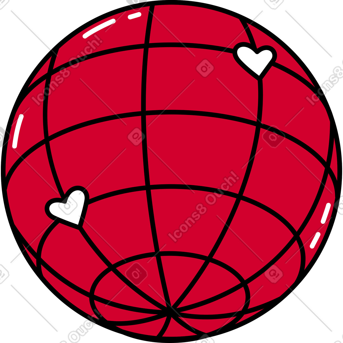 Pianeta internet illustrazione in stile Ruby scarica in PNG, SVG