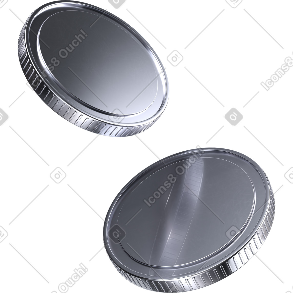 Floating coins, transaction elements, digital payments illustration in PNG, SVG
