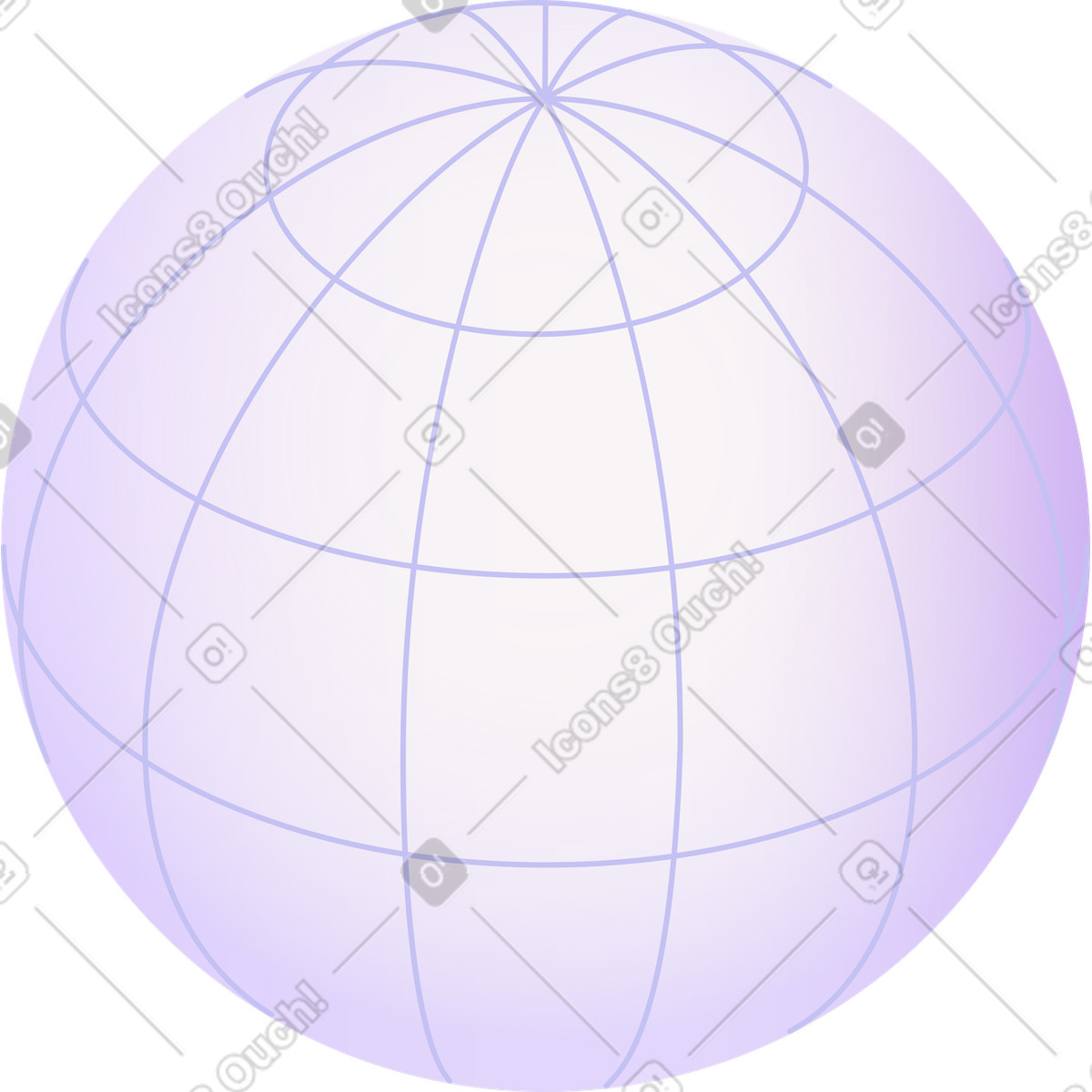 Blue earth illustration in Hi-tech style download in PNG, SVG