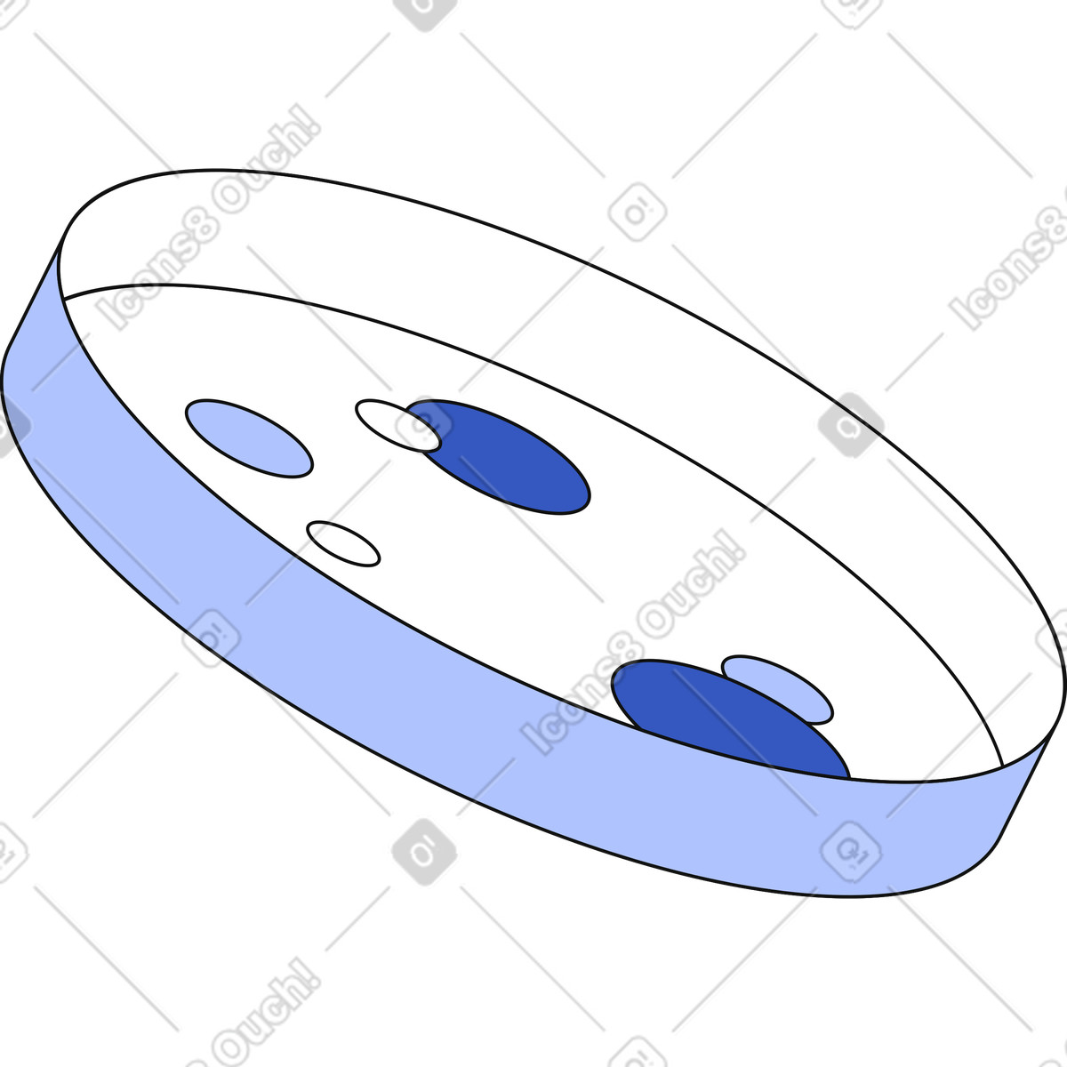 Ilustración Placa de petri en estilo Techny a descargar en PNG y SVG
