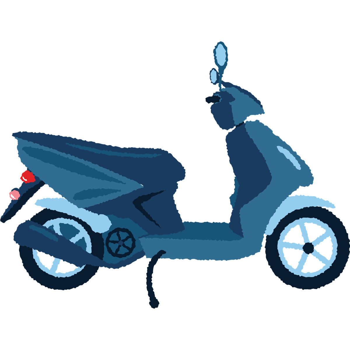 Scooter-Illustration im Cherry-Stil als Download in PNG, SVG