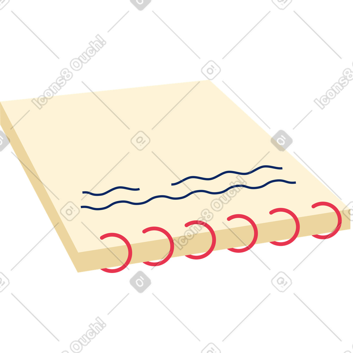 Notepad with notes illustration in Catchy style download in PNG, SVG