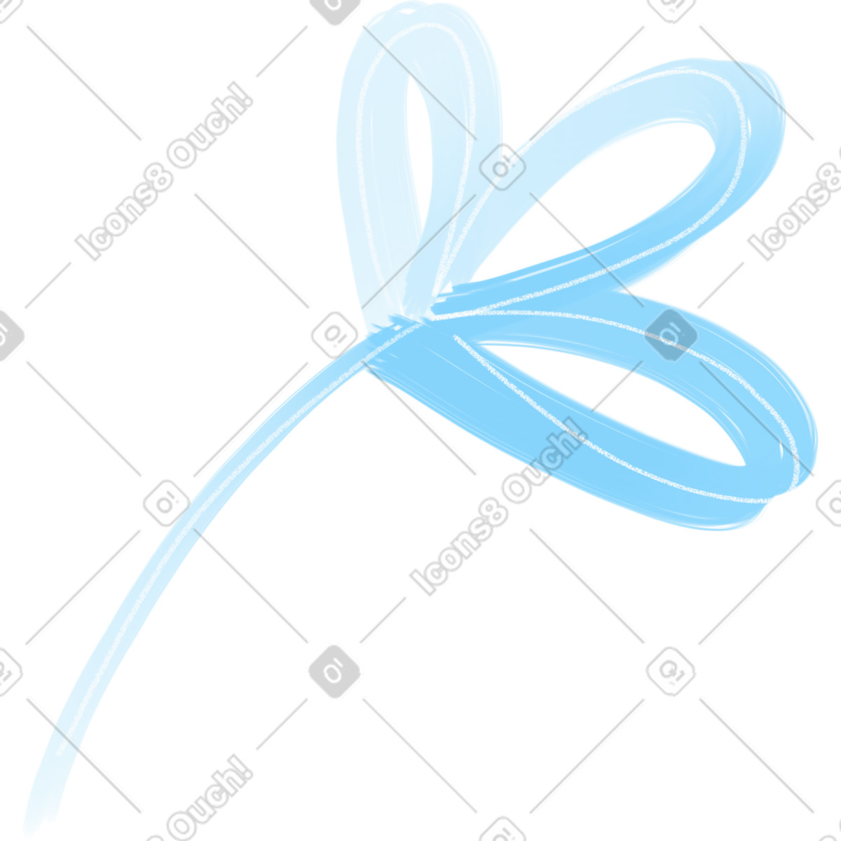 Flower blue illustration in Doodle style download in PNG, SVG