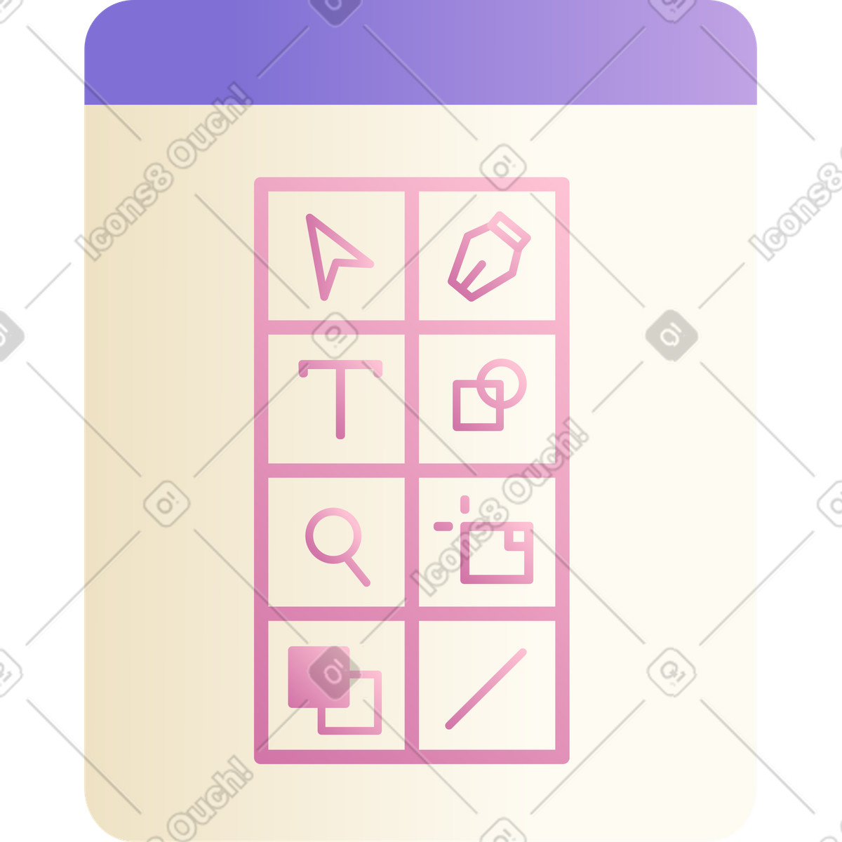 Toolbar illustration in Silky style download in PNG, SVG
