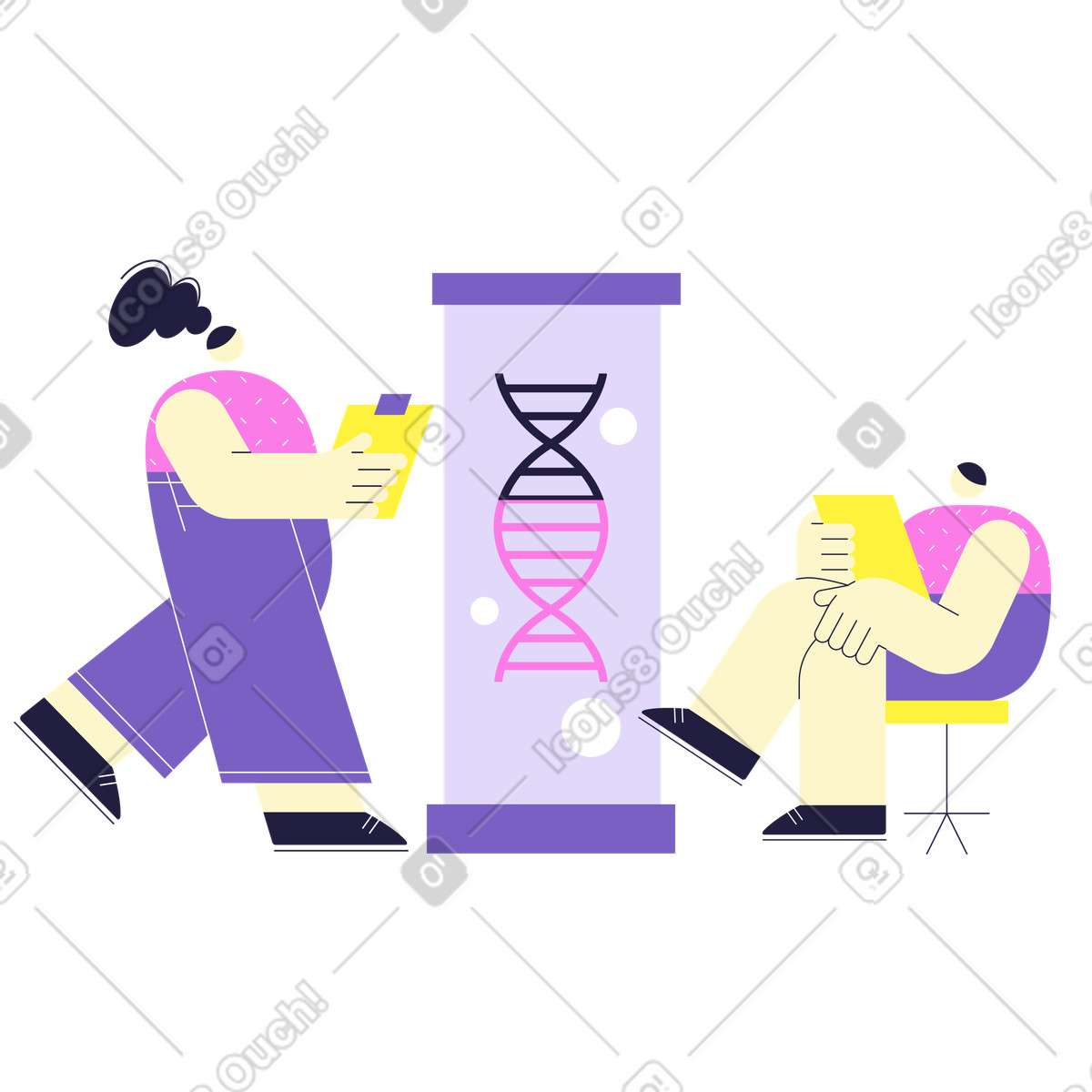Dna-engineering-Illustration im Mellow-Stil als Download in PNG, SVG