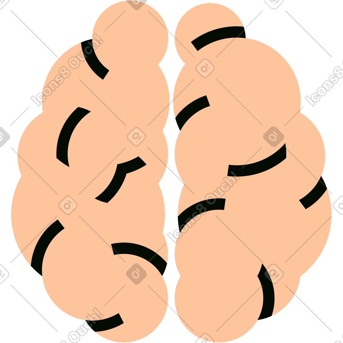 Ilustração de Brain em no estilo Polar para baixar em PNG, SVG