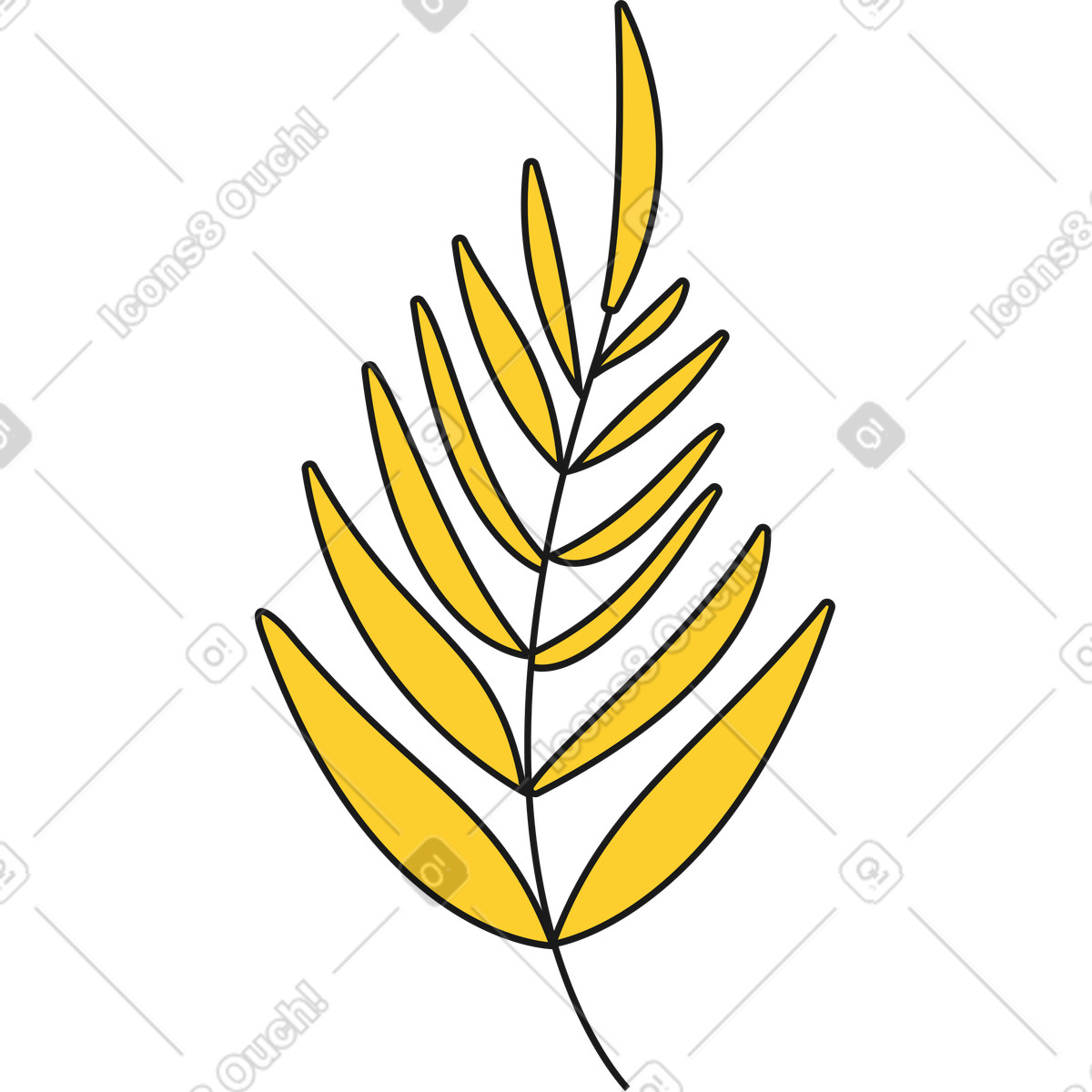 Plant illustration in Taxi style download in PNG, SVG