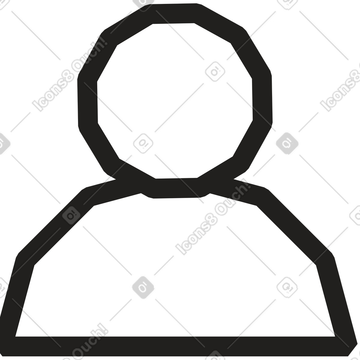 Dazzle スタイルの ユーザーアイコン のイラストをPNG、SVG形式でダウンロード