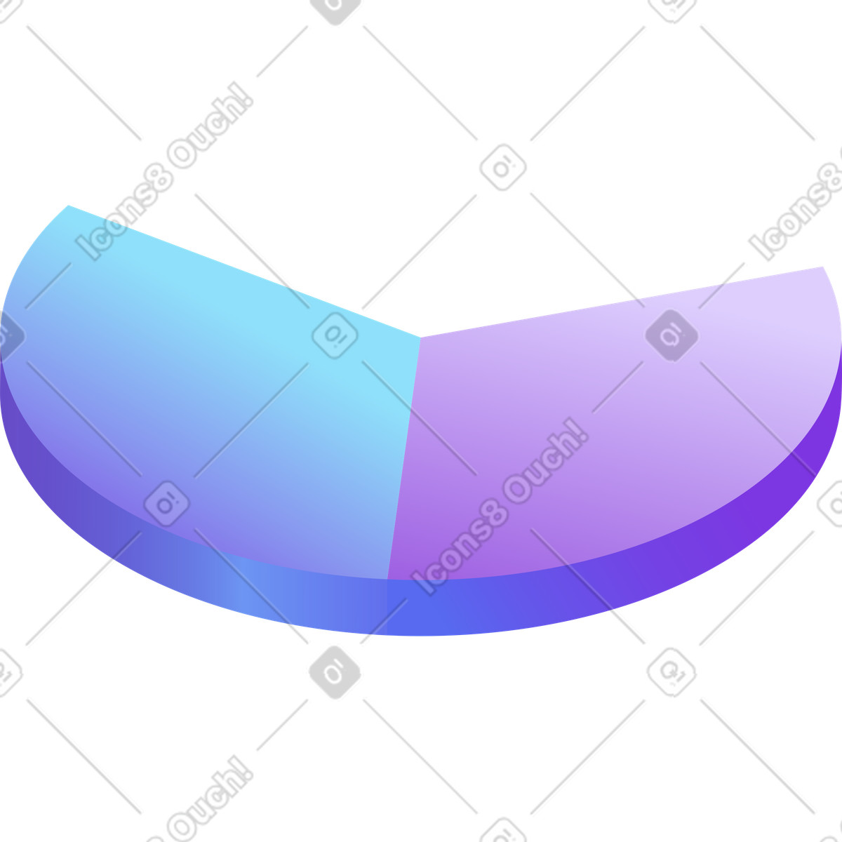 Ilustración Parte de un gráfico circular en estilo Hi-tech a descargar en PNG y SVG
