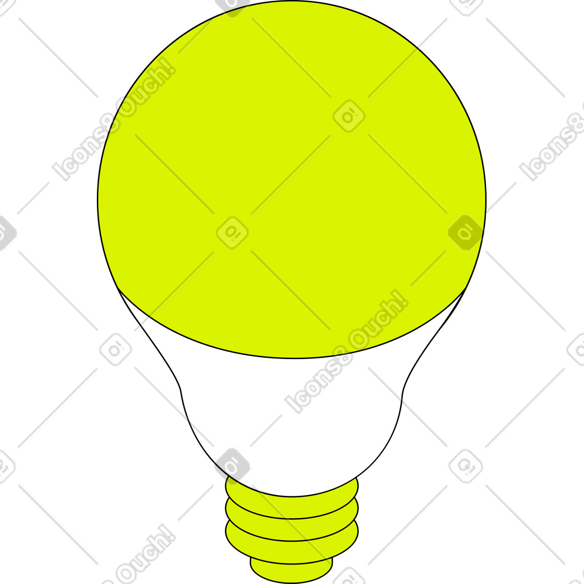 Ilustración Bombilla inteligente en estilo Isometric a descargar en PNG y SVG