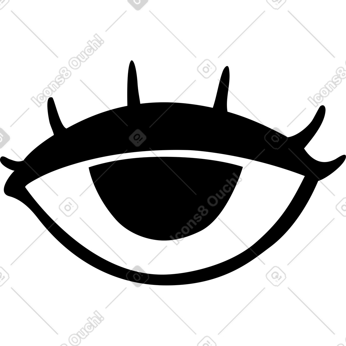 Eye illustration in Journal style download in PNG, SVG