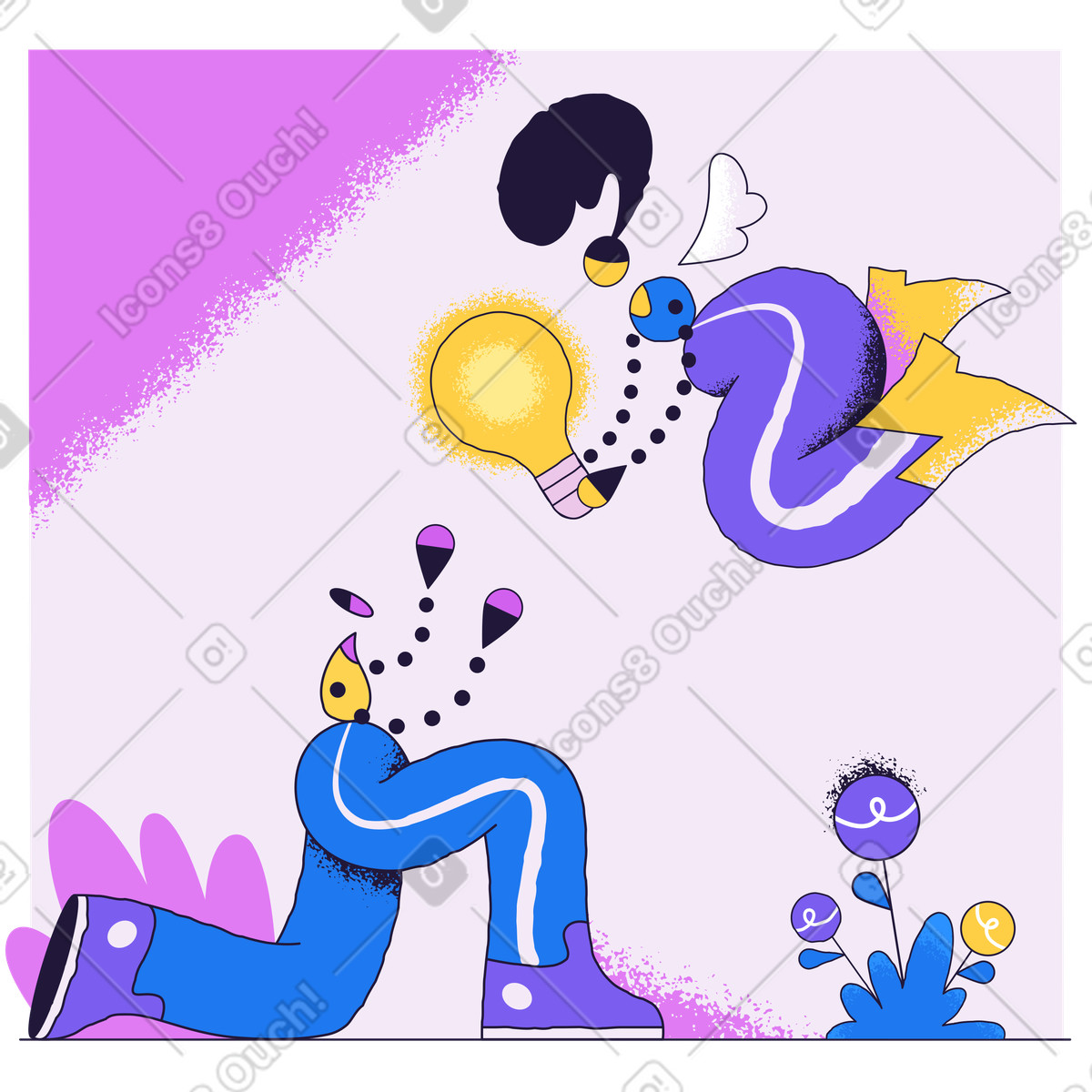 Ilustração de A musa chegou em no estilo Conifer para baixar em PNG, SVG