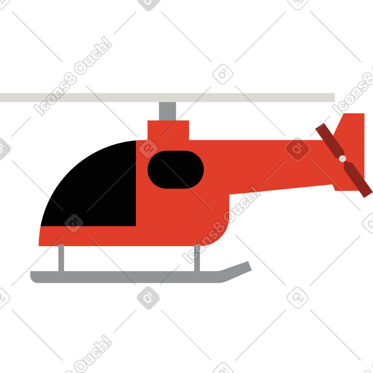 Illustration Hélicoptère dans le style Burgundy à télécharger aux formats PNG, SVG