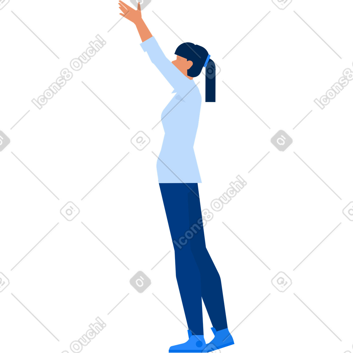 Illustration Femme tenant dans le style Urban à télécharger aux formats PNG, SVG