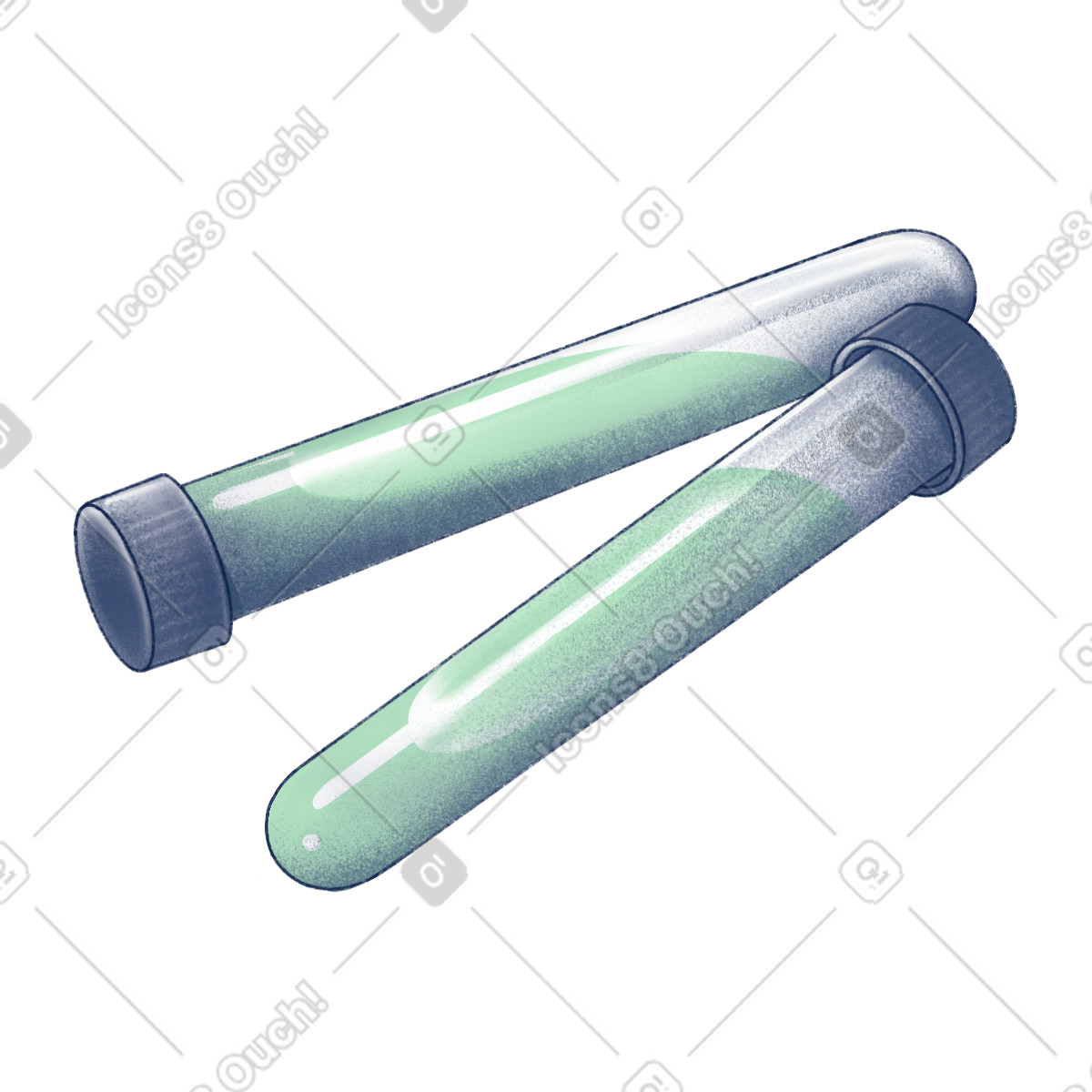 Иллюстрация Two test tubes в стиле Haze — скачать в форматах PNG, SVG