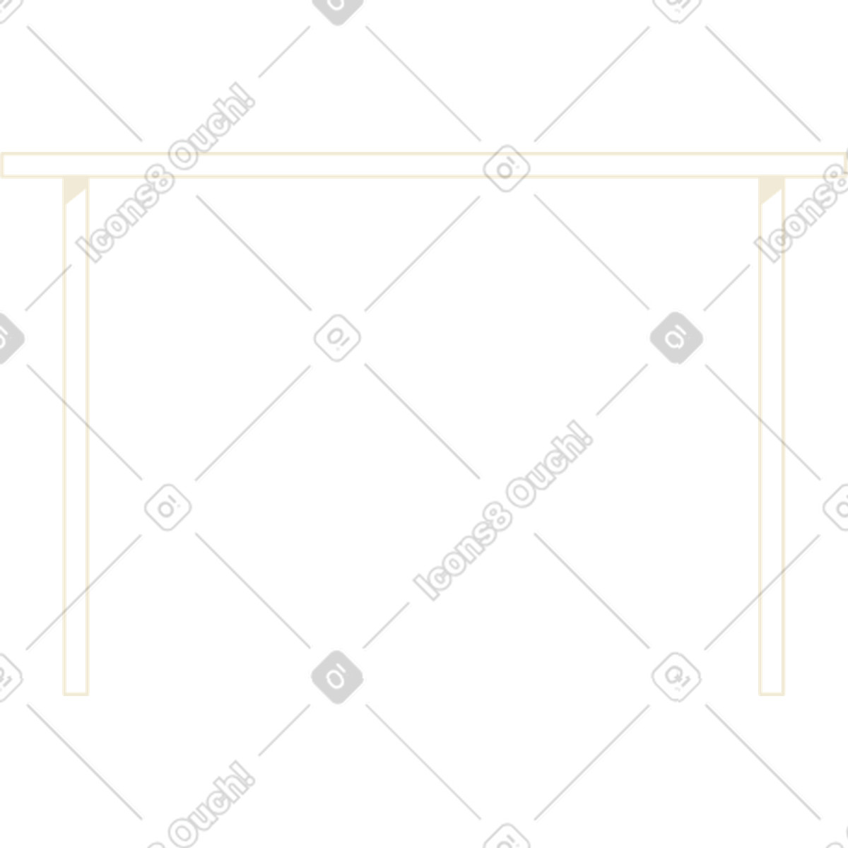 Ilustración Mesa color beige en estilo Juicy a descargar en PNG y SVG