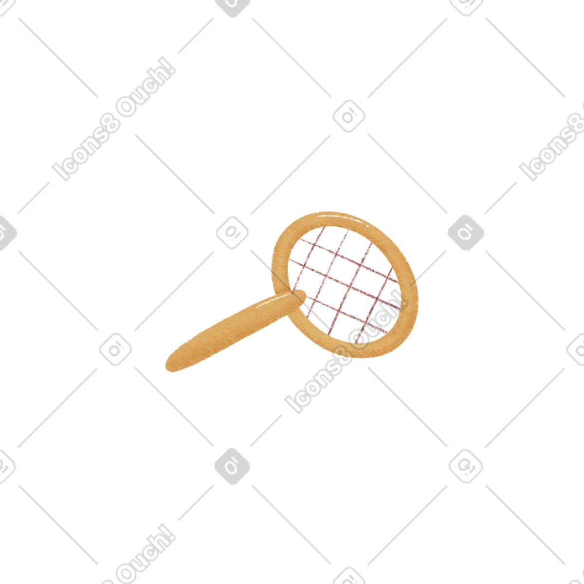 Racket illustration in Woolly style download in PNG, SVG