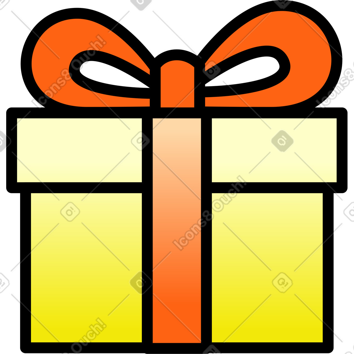 Illustration Coffret cadeau avec noeud dans le style Pocus à télécharger aux formats PNG, SVG
