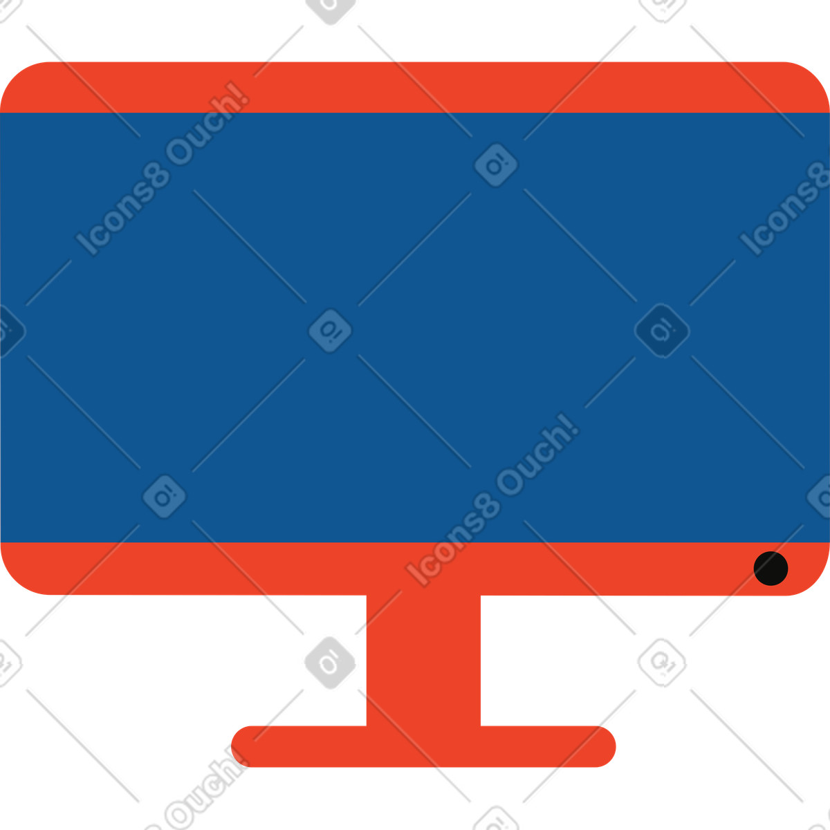 Monitor-Illustration im Polar-Stil als Download in PNG, SVG