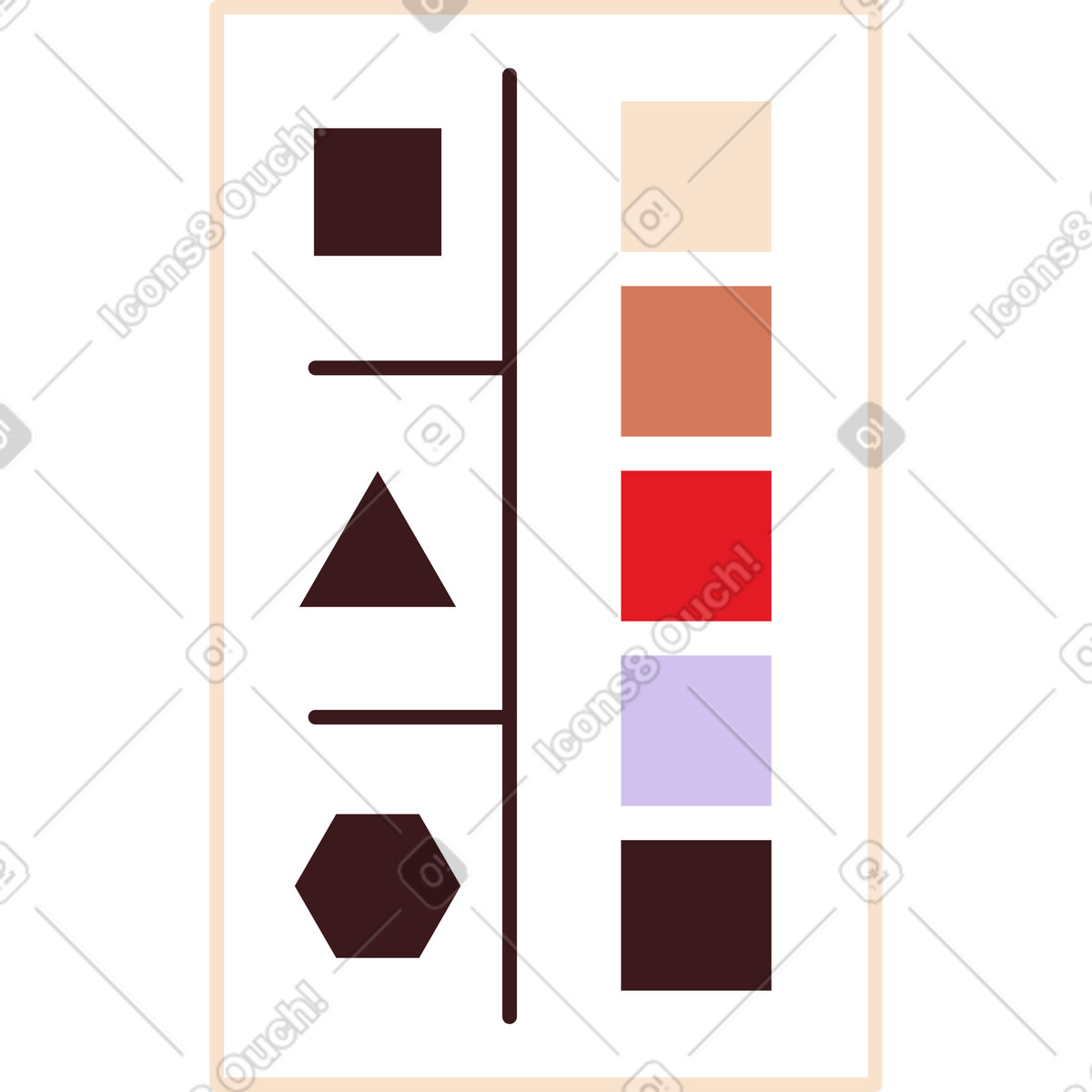 Illustration Palette de couleurs dans le style Folks à télécharger aux formats PNG, SVG