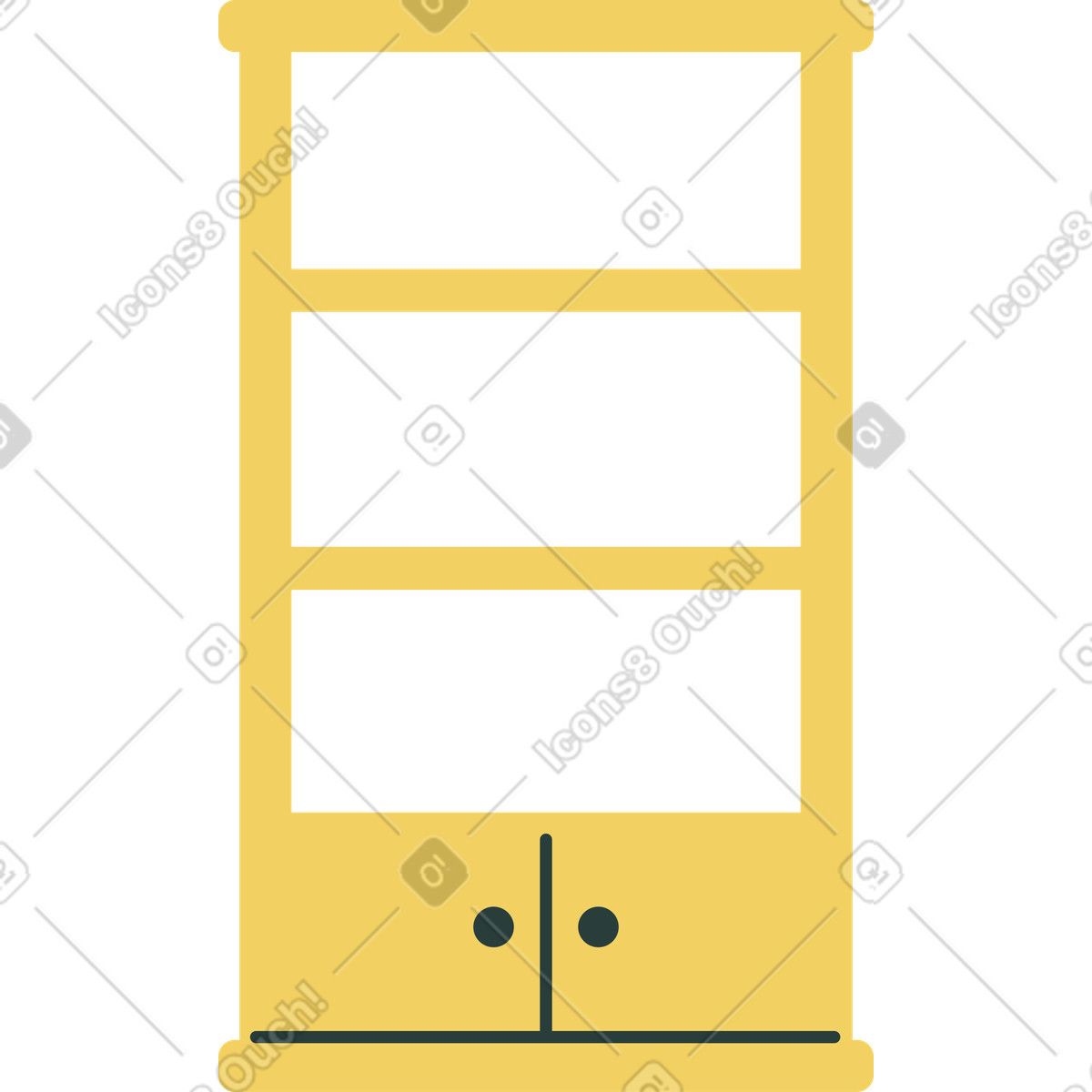 Cabinet illustration in Macaroni style download in PNG, SVG