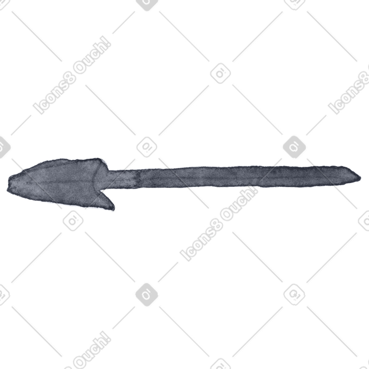 Arrow illustration in Inky style download in PNG, SVG