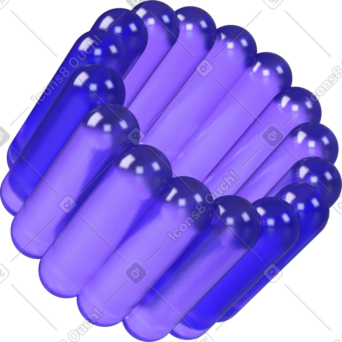 Ilustración Figura de cilindros en estilo 3D Boost a descargar en PNG y SVG