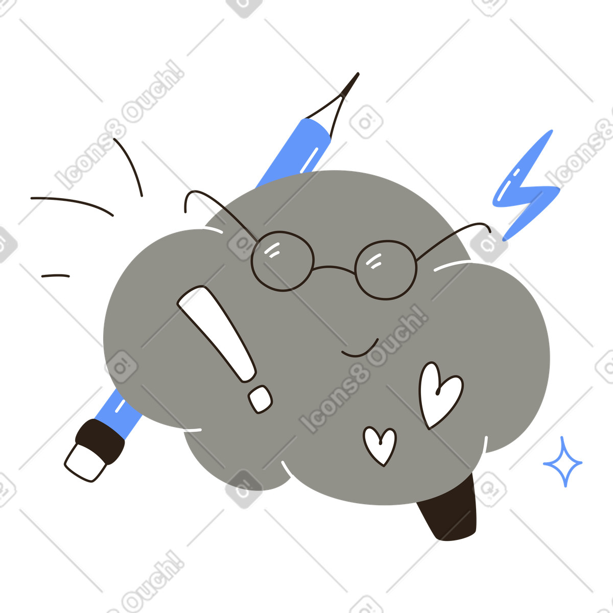 Cerebro creativo illustration in PNG, SVG