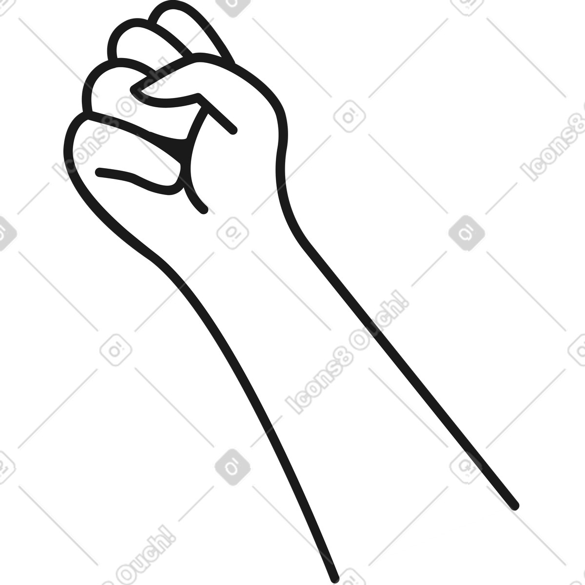 Pugno a mano illustrazione in stile Taxi scarica in PNG, SVG