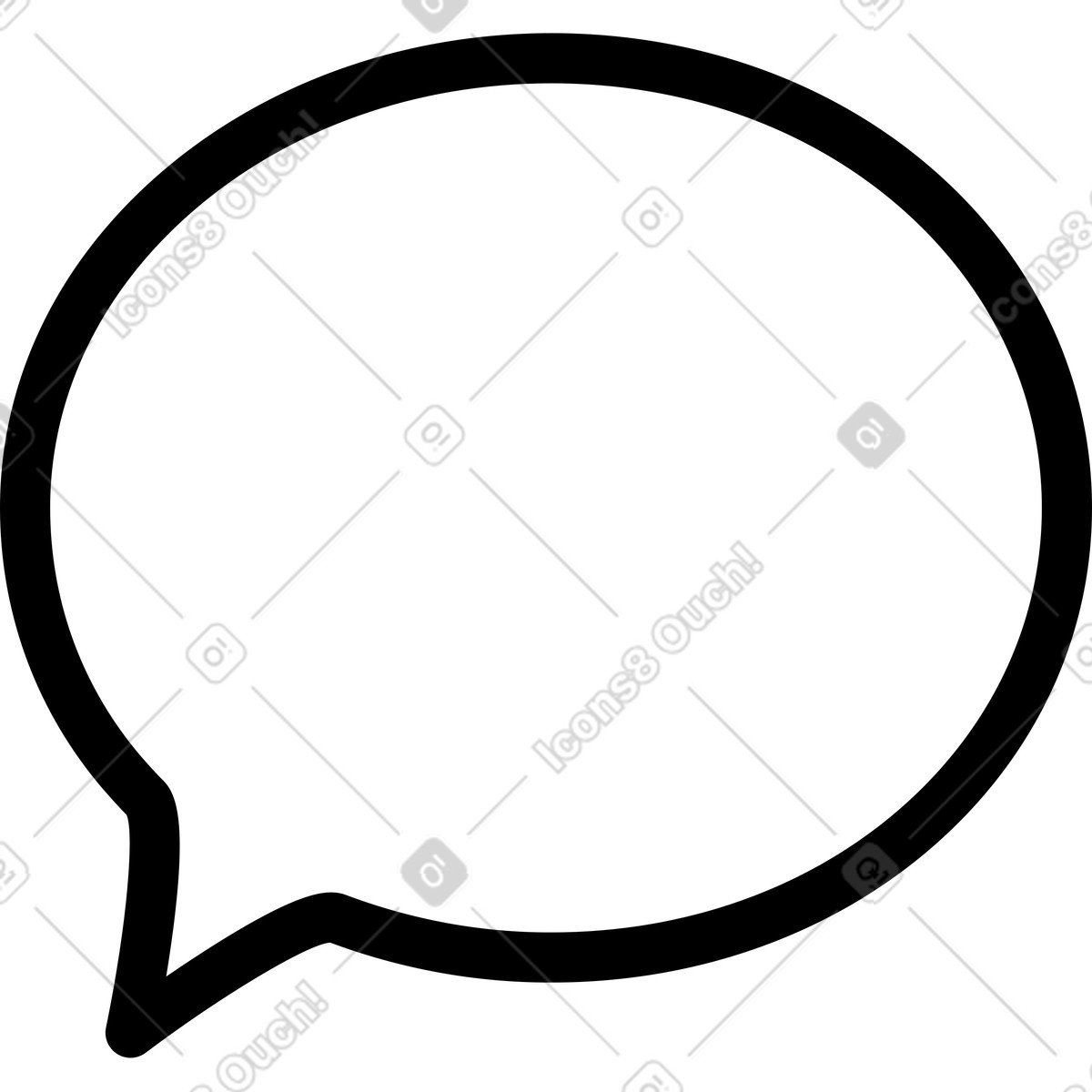 Ilustração de Balão fala semicircular em no estilo Transistor para baixar em PNG, SVG