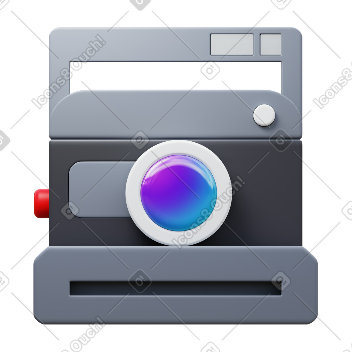Illustration Polaroid dans le style 3D Fluency à télécharger aux formats PNG, SVG