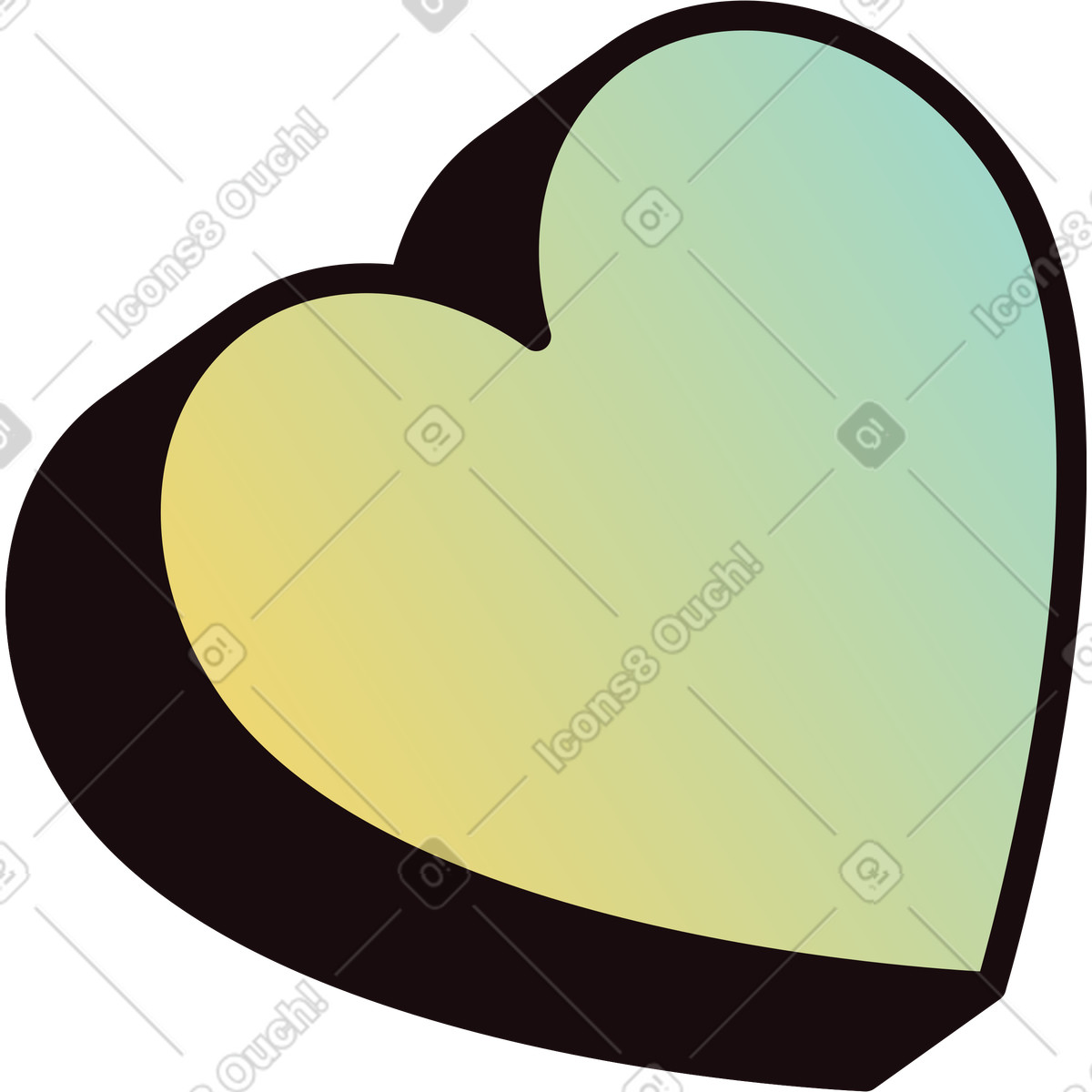 Piccolo cuore illustrazione in stile Delight scarica in PNG, SVG